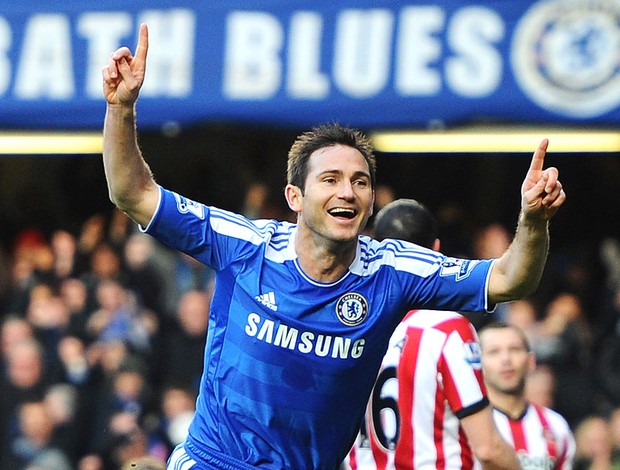 Lampard comemora gol do Chelsea contra o Sunderland (Foto: Getty Images)