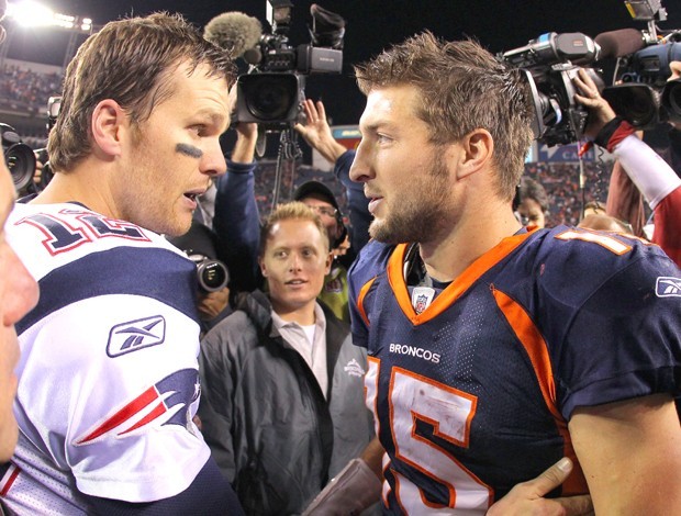 Tom Brady e Tim Tebow (Foto: Getty Images)
