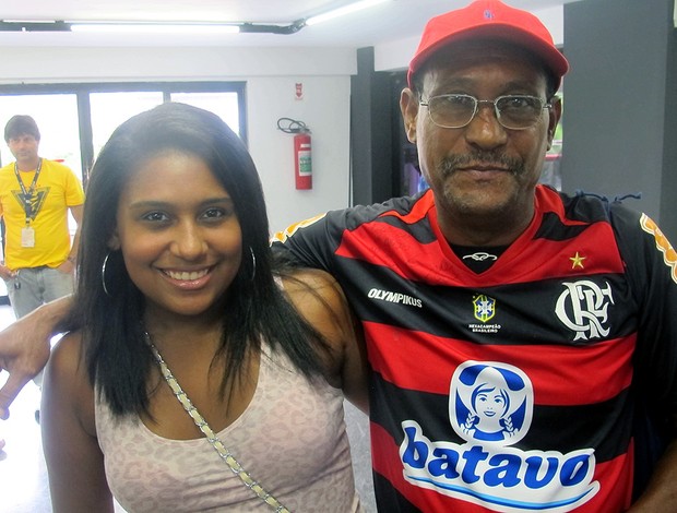 pai de Vagner Love na apresentação do Flamengo (Foto: Janir Junior / GLOBOESPORTE.COM)