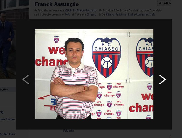 Franck Assunção diretor do Vasco facebook  (Foto: Reprodução / Facebook)