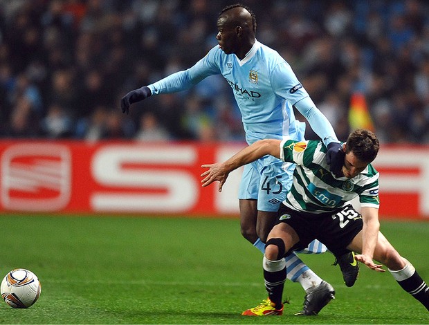 Balotelli - Manchester City FC v Sporting (Foto: afp)