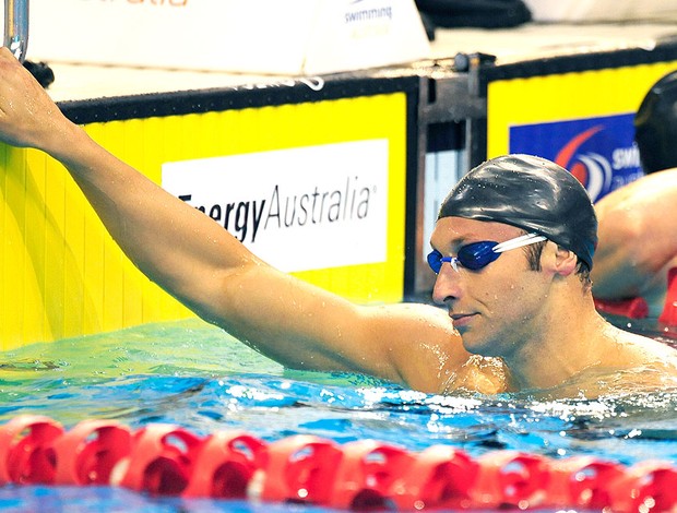 Ian Thorpe na seletiva de natação na Australia (Foto: AFP)