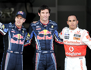 Vettel, Webber e Hamilton são os primeiros no treino de F1