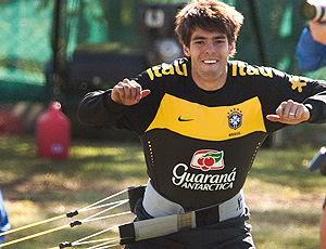 Kaká no treino da seleção brasileira