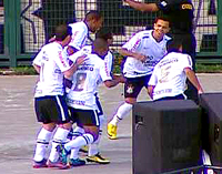 Corinthians derruba o Santos e dispara: 4 a 2 (Reprodução/Sportv)