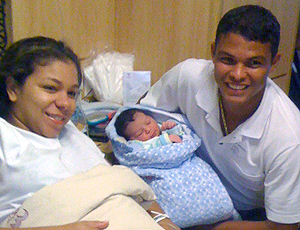 Thiago Silva nascimento do filho