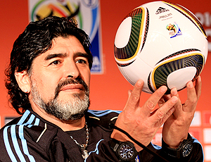 Maradona na coletiva da Argentina