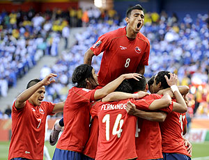comemoração Chile jogo Honduras