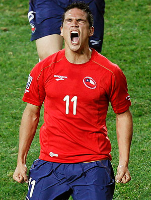 Mark Gonzalez comemoração Chile contra Suíça