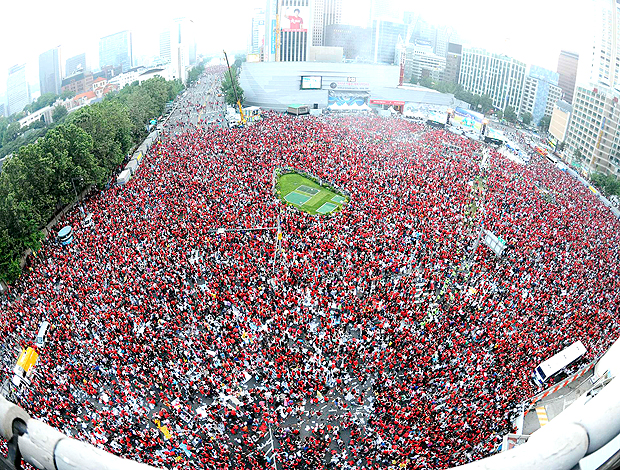 milhares torcedores sul coreanos Seul