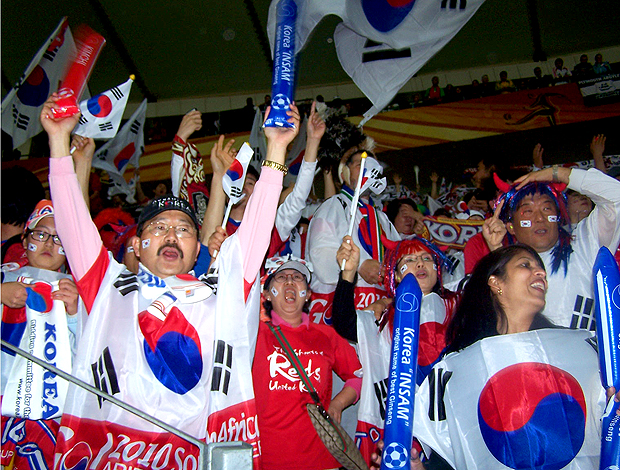Coreanos comemoram nigéria x coreia do sul