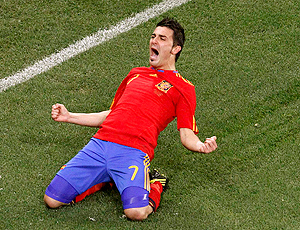David Villa gol Espanha