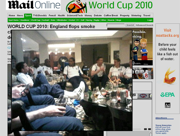 jogadores Inglaterra bebendo reprodução Mail Online