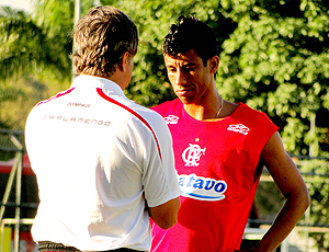 Rogerio Lourenço Leo Moura treino Flamengo