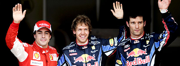 Vettel Webber e Alonso treino F1 Inglaterra