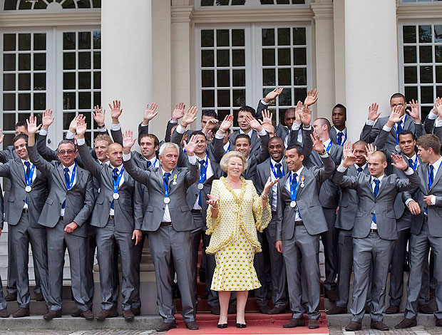 seleção Holanda rainha Beatrix comemoração Copa