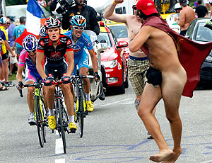 torcedor pelado Tour de France ciclismo