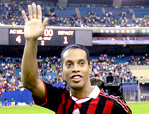 Ronaldinho Gaúcho, do milan, jogo Montreal Impact, em Quebec