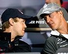 Schumi nega aposentadoria: 'Quero o título' (Schumacher e Vettel em coletiva - Gp da Alemanha)