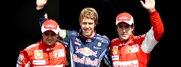 Vettel, Massa e Alonso treino classificatório Gp Alemanha