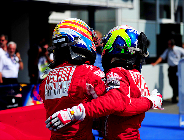  Alonso abraça Massa, F1 - GP da Alemanha