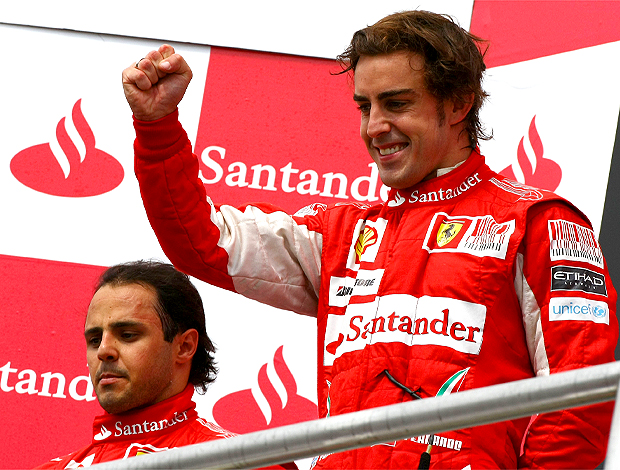 Massa e Alonso, pódio do GP Alemanha. F1