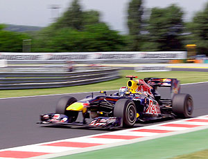 Vettel no treino do GP da Hungria