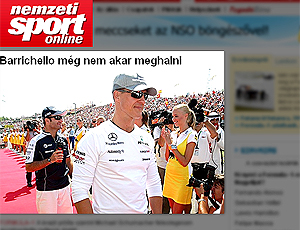 Schumacher ultrapassado Rubinho Barrichello