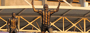 Clube inaugura estátua de Jairzinho (Thiago Lavinas / Globoesporte.com)