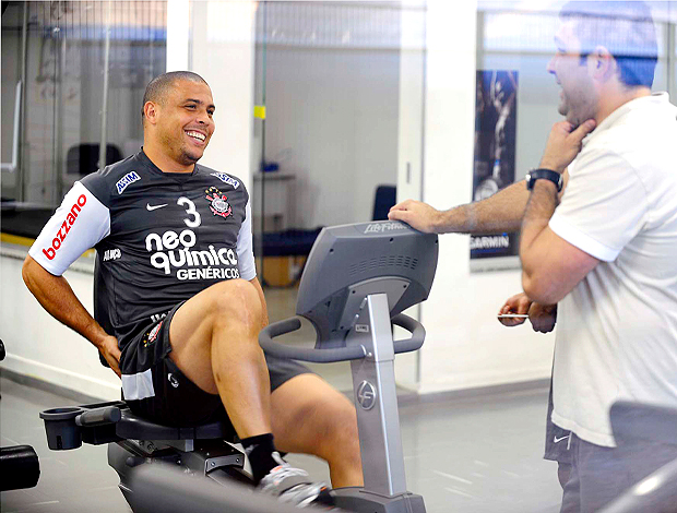 Ronaldo, treino na academia. Corinthians