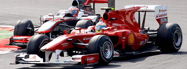 Alonso ultrapassa Button, Gp monza. Fórmula 1