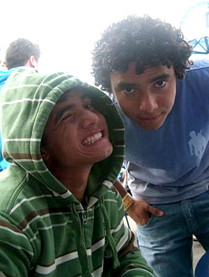 Fabio e Rafael, gêmeos do Manchester United parque (Foto: Divulgação)