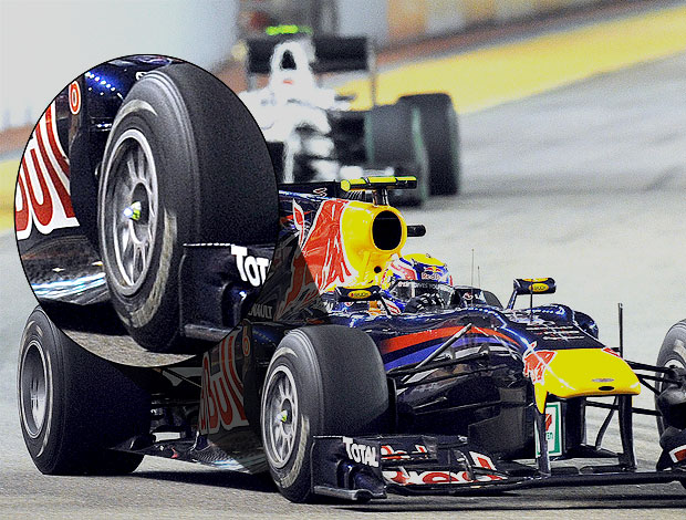 montagem Mark Webber detalhe roda