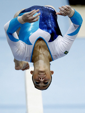 Daniele Hypolito Mundial de ginástica Roterdã trave