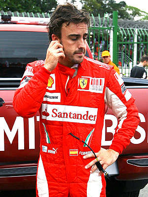 Alonso depois do treino classificatório do GP Brasil