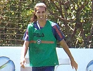 Leandro Guerreiro no treino do Botafogo