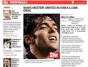 Manchester United mostra interesse em Kaká