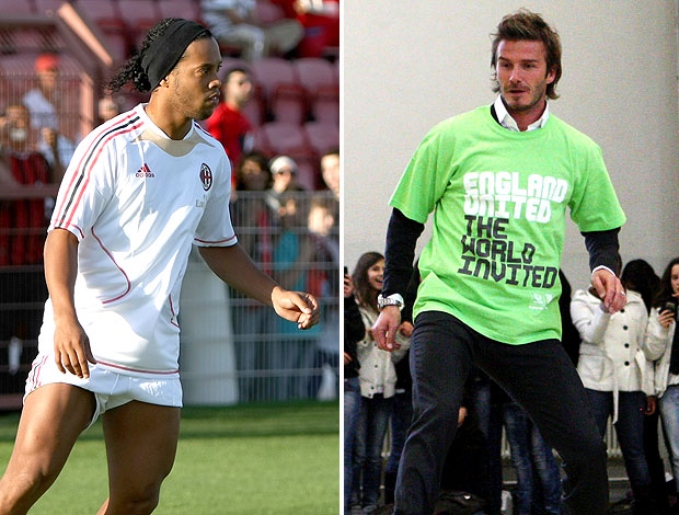 montagem Ronaldinho Gaúcho Beckham 