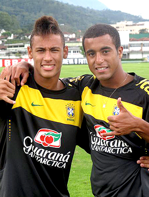 neymar lucas brasil sub 20  (Foto: Márcio Iannacca / Globoesporte.com)