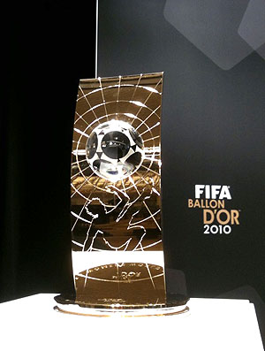 troféu Bola de Ouro no prêmio da FIFA