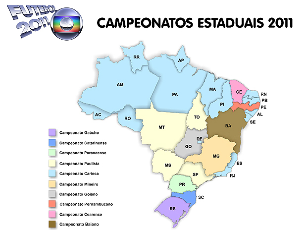 Mapa Campeonatos Estaduais 2011