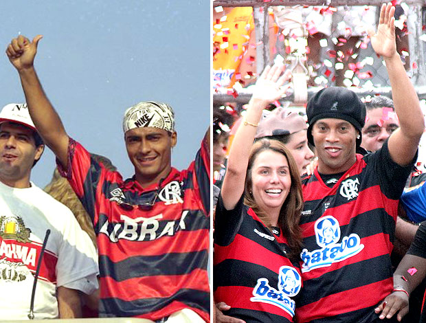 montagem Romário Ronaldinho Flamengo 