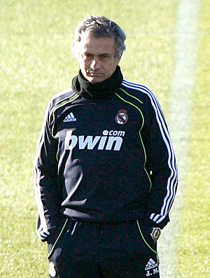 José Mourinho no treino do Real Madrid