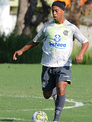 Ronaldinho no treino do Flamengo