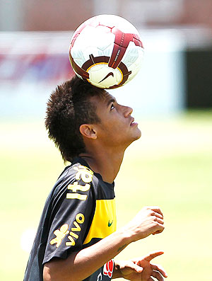 Neymar no treino da seleção sub 20