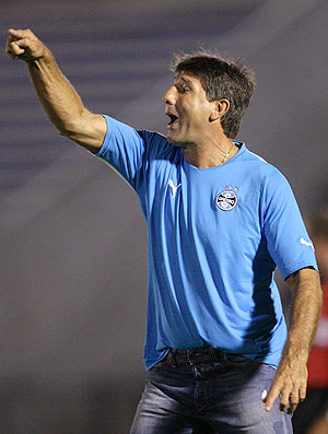 Renato Gaúcho na partida do Grêmio
