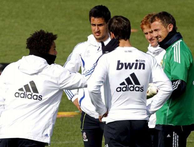 Marcelo no treino do Real Madrid (Foto: EFE)