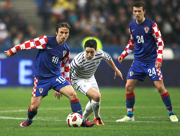 Luka Modric Croácia Samir Nasri França (Foto: Getty Images)
