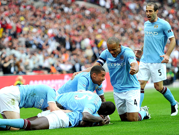 comemoração Manchester City (Foto: Getty Images)