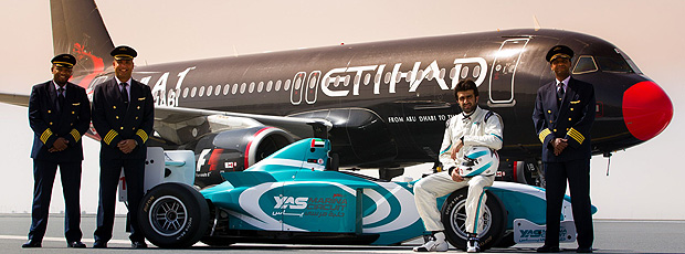 evento promove yas marine avião Abu Dhabi ingressos Fórmula 1 (Foto: Divulgação)